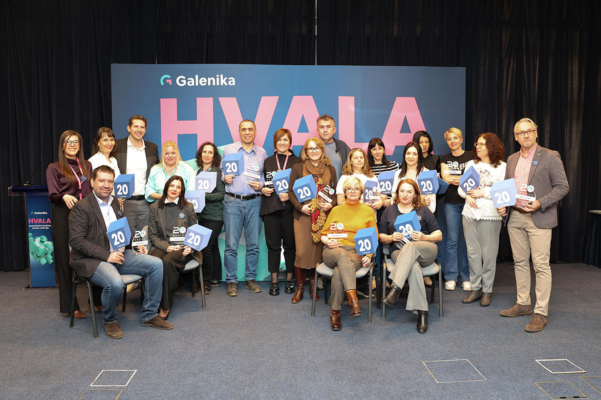 Uručena priznanja Galenika jubilantima